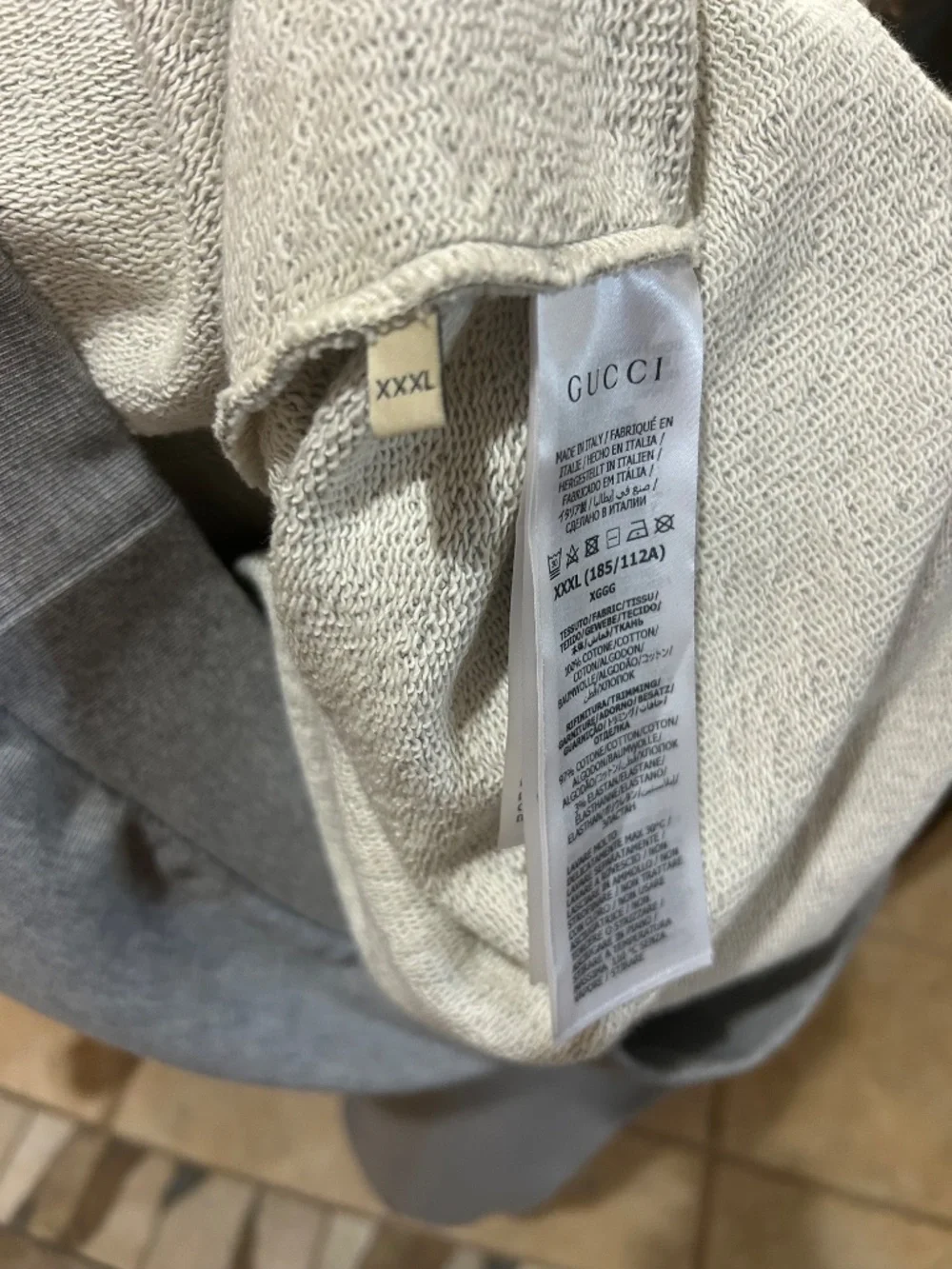 ****************Gucci interlocking G Cotton Jersey Sweatshirt. Size XXXL.